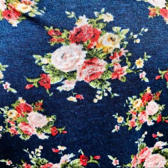 Mauve Floral Open Front Cardigan - Picture 6 of 6